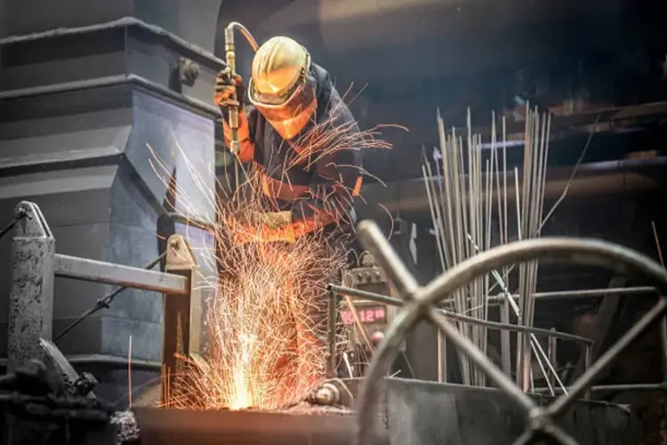 This welder completed a risk assessment before working on this task