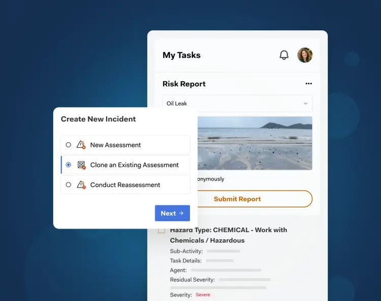 Incident Reporting — Cority product panel