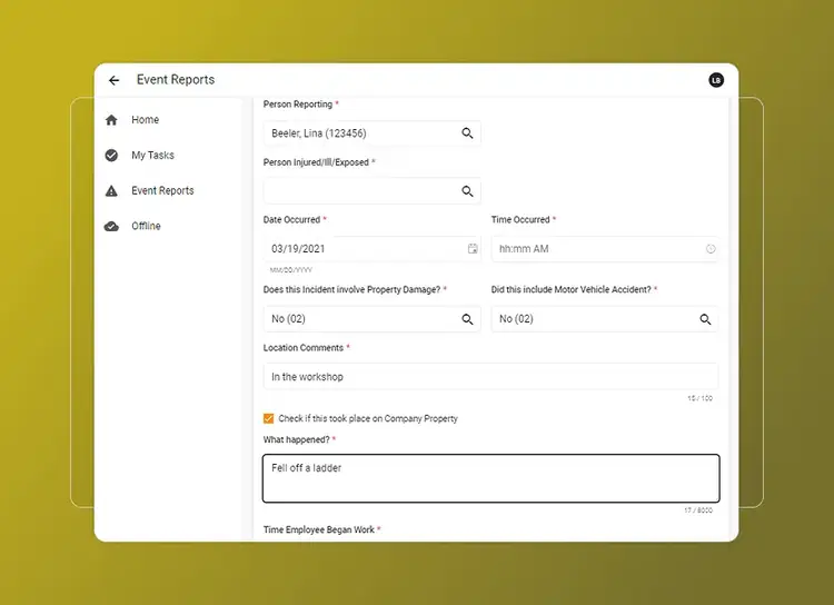 Incident Management — Cority product panel