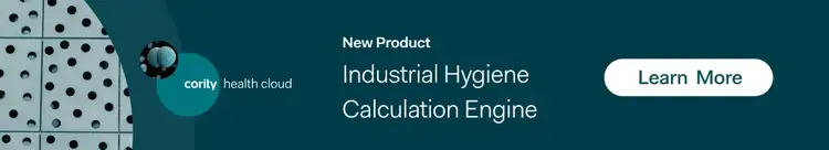 Banner for Cority Health Cloud’s new Industrial Hygiene Calculator Engine, featuring a Learn More button.